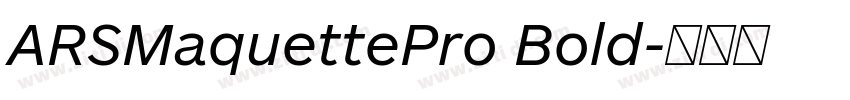 ARSMaquettePro Bold字体转换